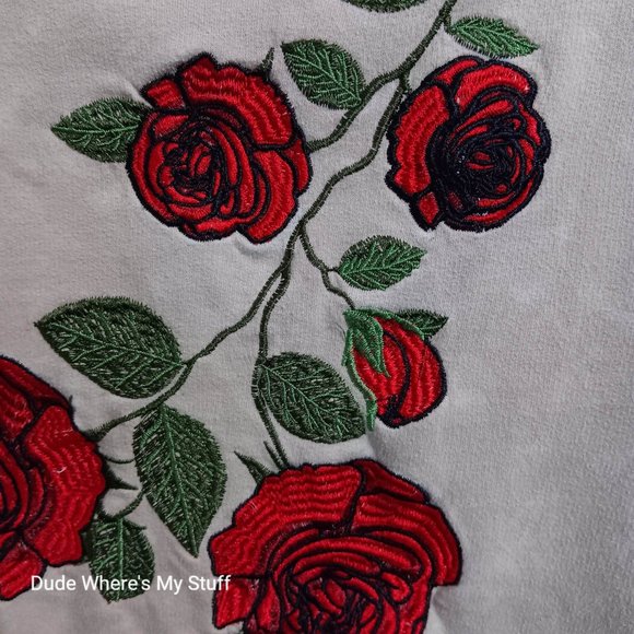 BLIND ROOSTER ASIAN ROSES SWEATSHIRT - WOMEN'S SIZE SMALL - Picture 2 of 4